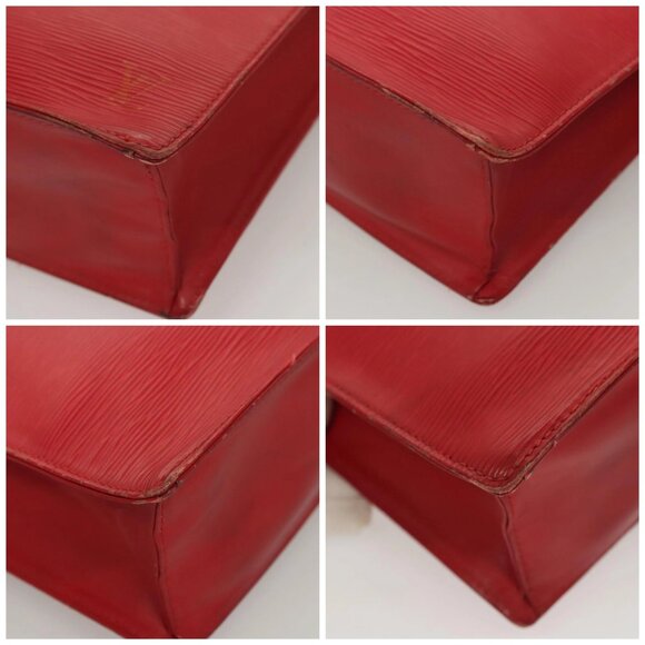 LOUIS VUITTON Epi Sac Plat PM Hand Bag Red - Picture 15 of 15